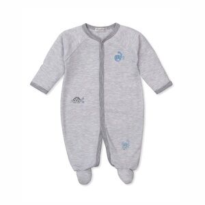 Kissy Kissy Dinosaur Era Stripe Pima Cotton Footie Pajama